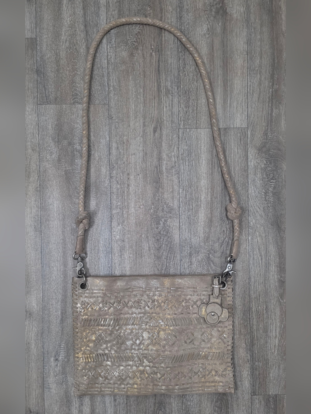 Naughty Monkey "WEAVE IT" Leather Crossbody Bag
